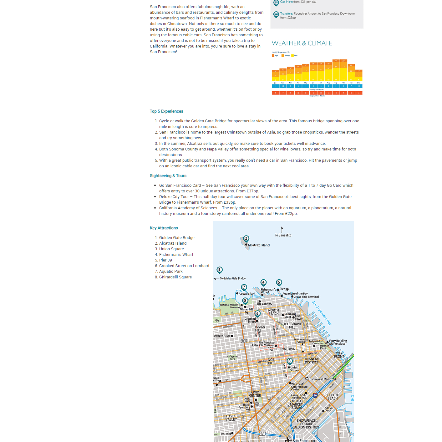Funway Holidays San Francisco Destination Landing Page screenshot